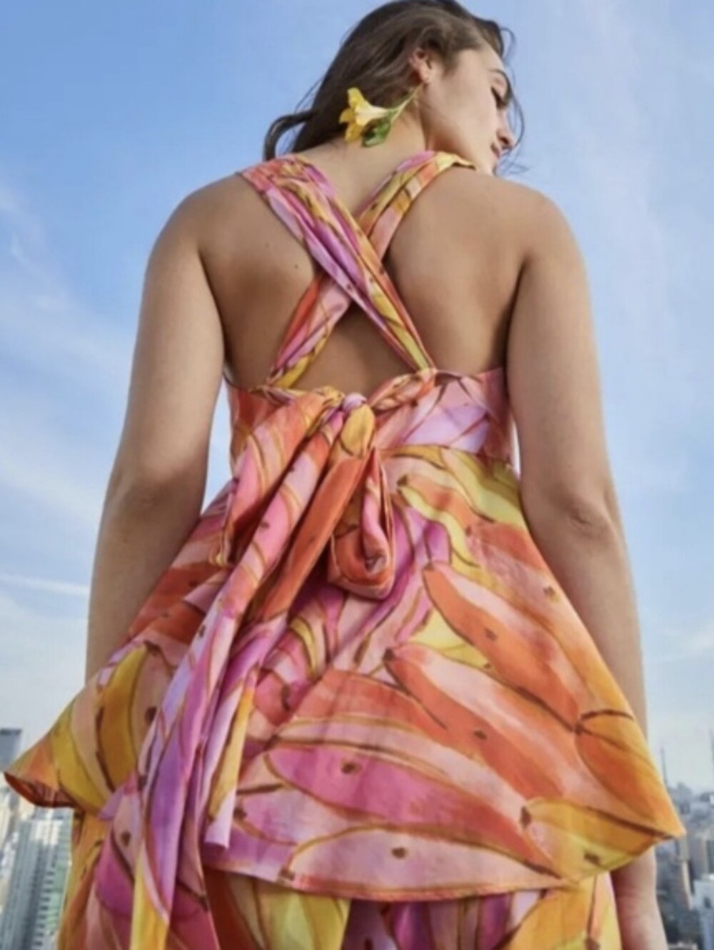 FARM Rio Pink, Orange & Yellow Floral Maxi Dress - Picture 2 of 9